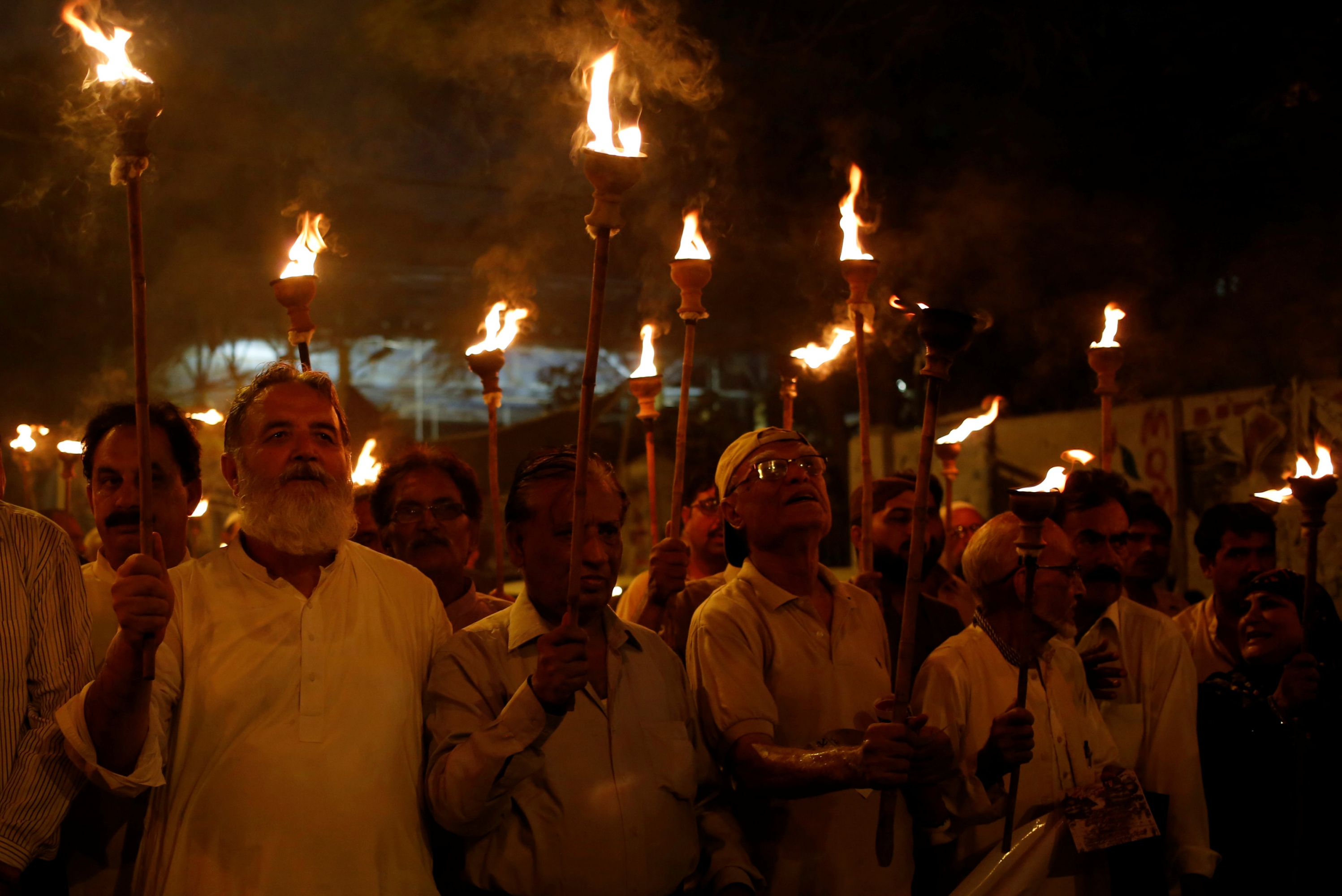 Activistas en Karachi