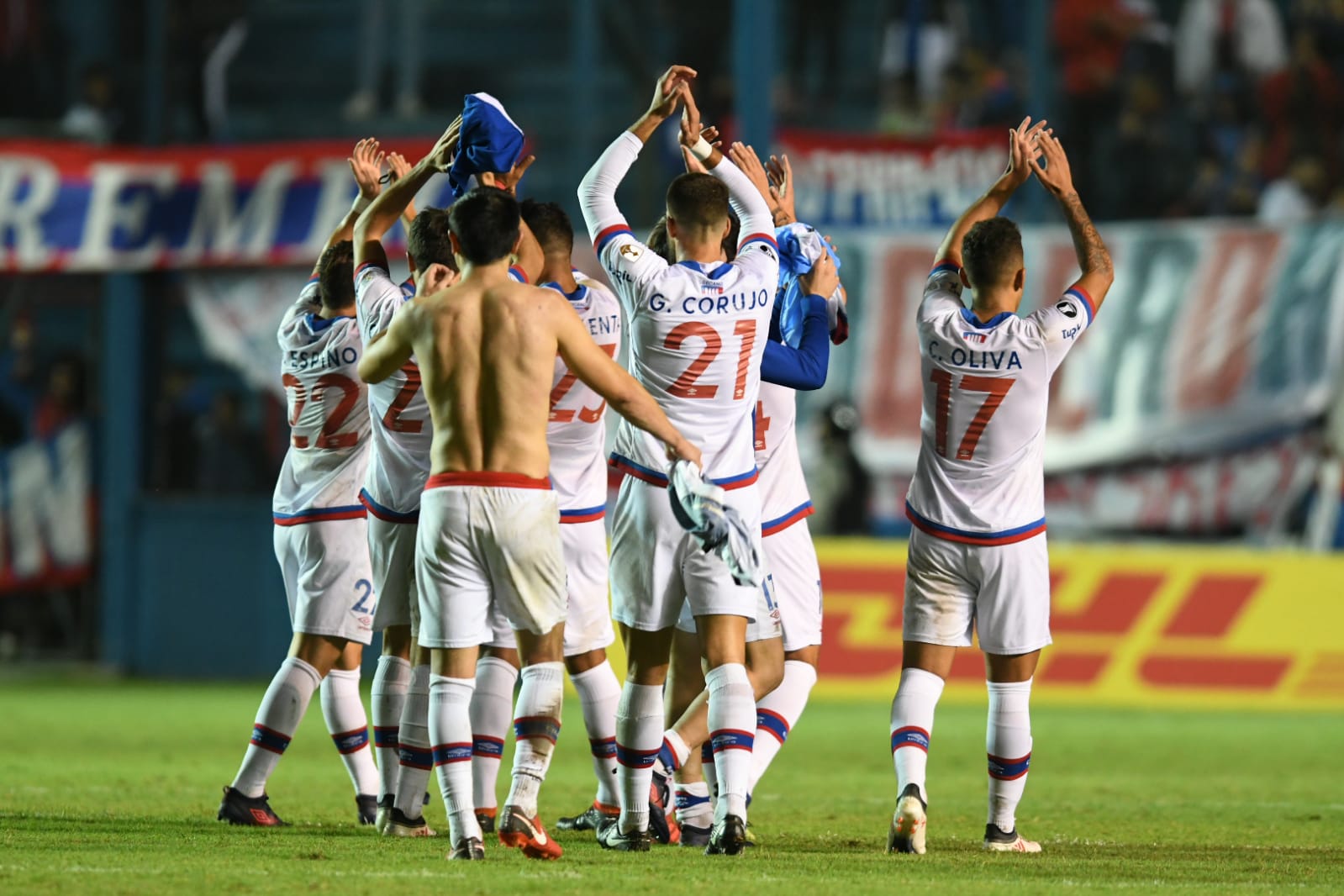 Nacional venció a Santos 1-0 en el Gran Parque Central por la Copa Libertadores. Foto: Gerardo Pérez.