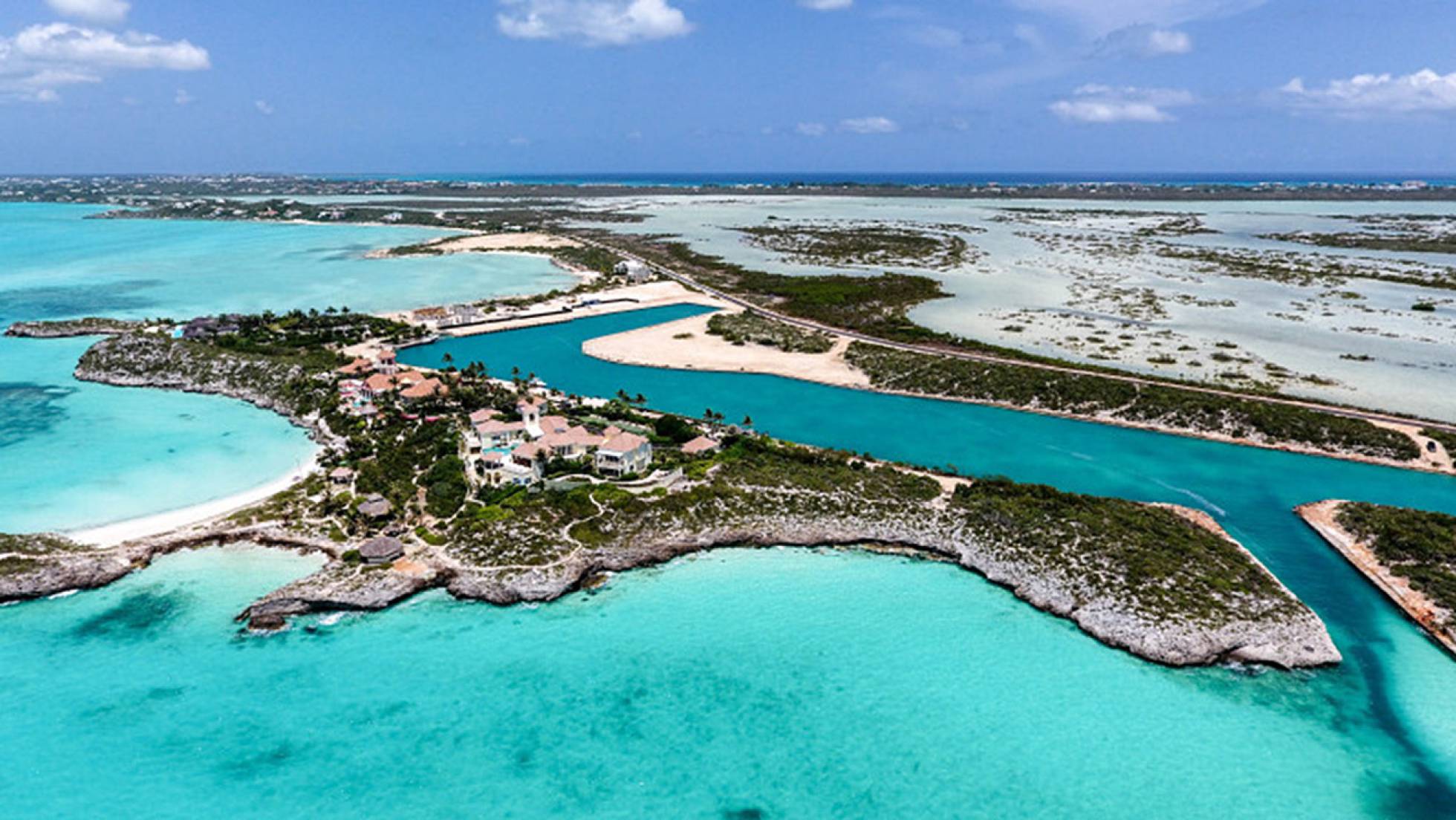 Vista de la propiedad del cantante Prince en la isla de Providenciales. Foto: Premiere States