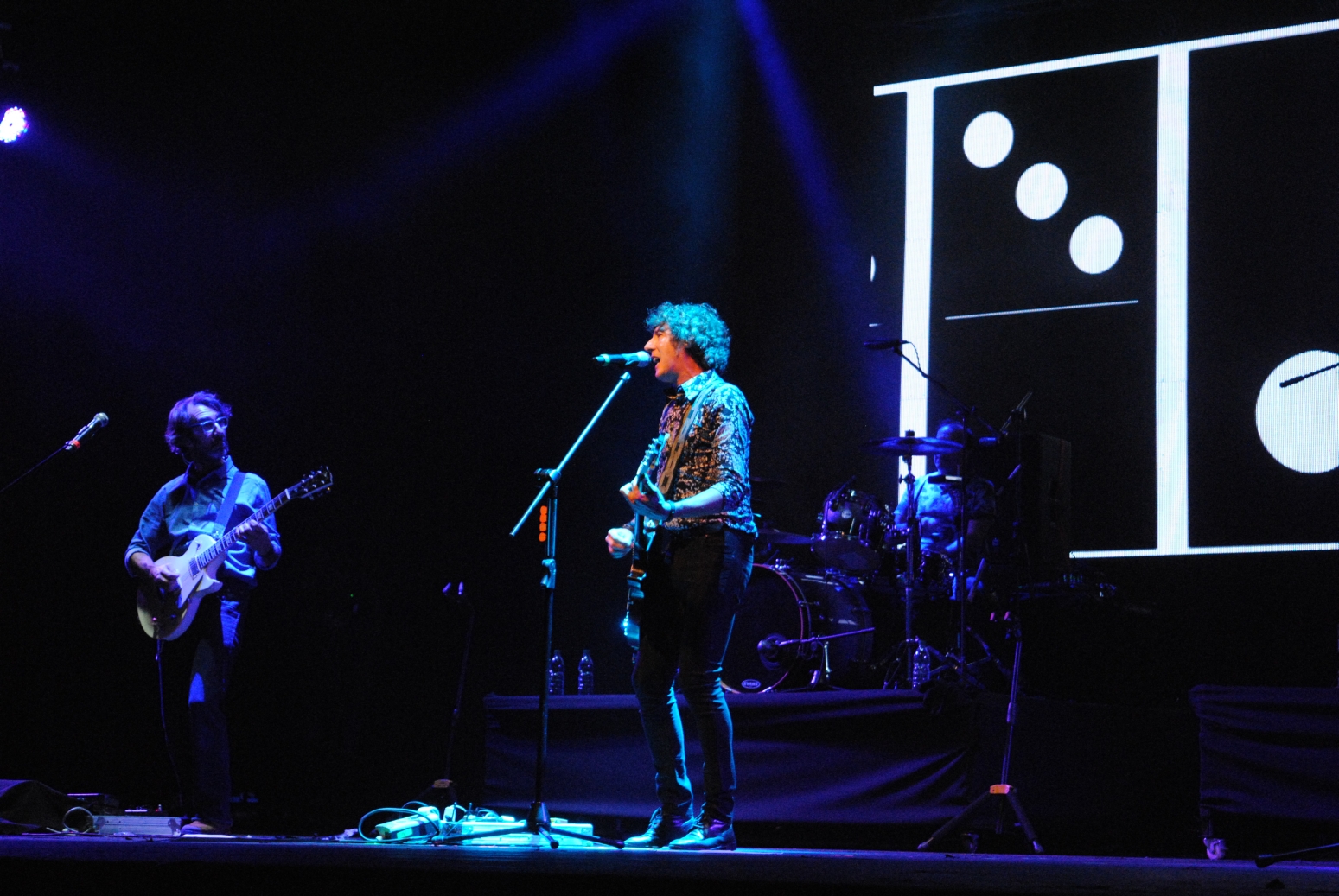 Gustavo Antuña y Roberto Musso durante el show.