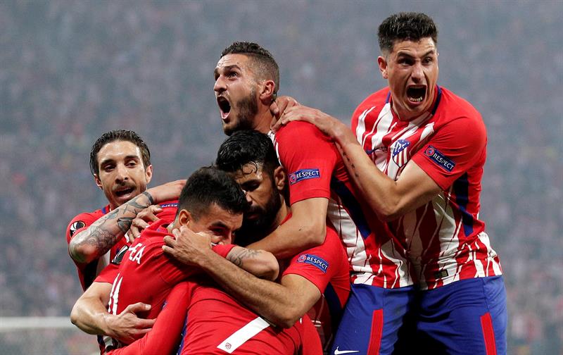 El Atlético de Madrid se quedó con la Europa League ante el Olympique de Marsella. Foto: EFE