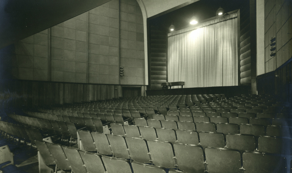 El plan de Lorente de dos salas cinematográficas de 2.400 y 1.200 espectadores. Foto: Facultad de Arquitectura