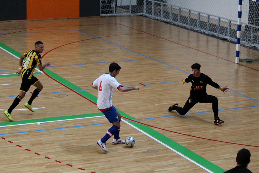 El clásico del futsal. Peñarol y Nacional empataron. Foto: Matías Pérez