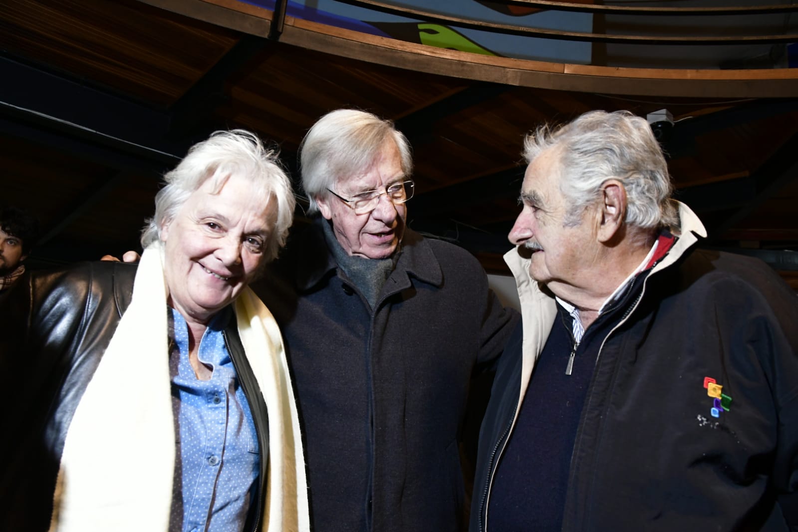 Lucía Topolansky, Danilo Astori y José Mujica. Foto: Fernando Ponzetto