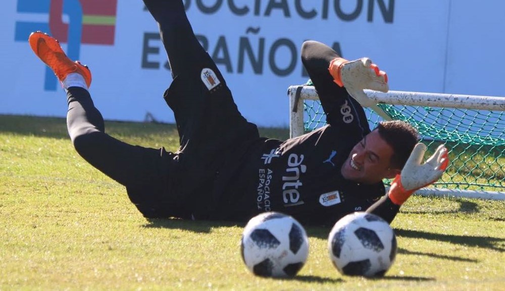 Entrenamiento de la selección uruguaya. Foto: AUF