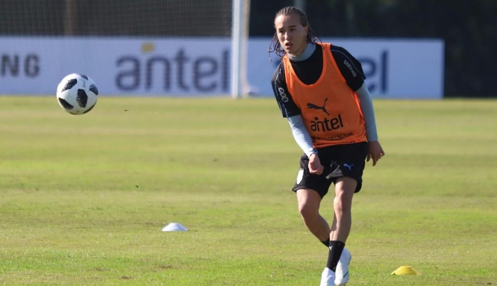 Entrenamiento de la selección uruguaya. Foto: AUF