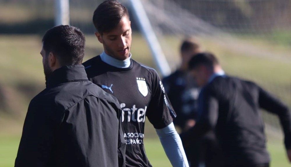 Entrenamiento de la selección uruguaya. Foto: AUF