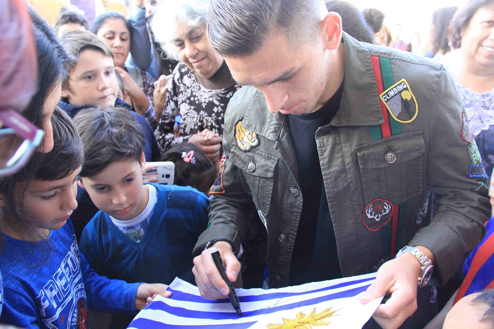 Lucas Torreira en Fray Bentos. Foto: Daniel Rojas