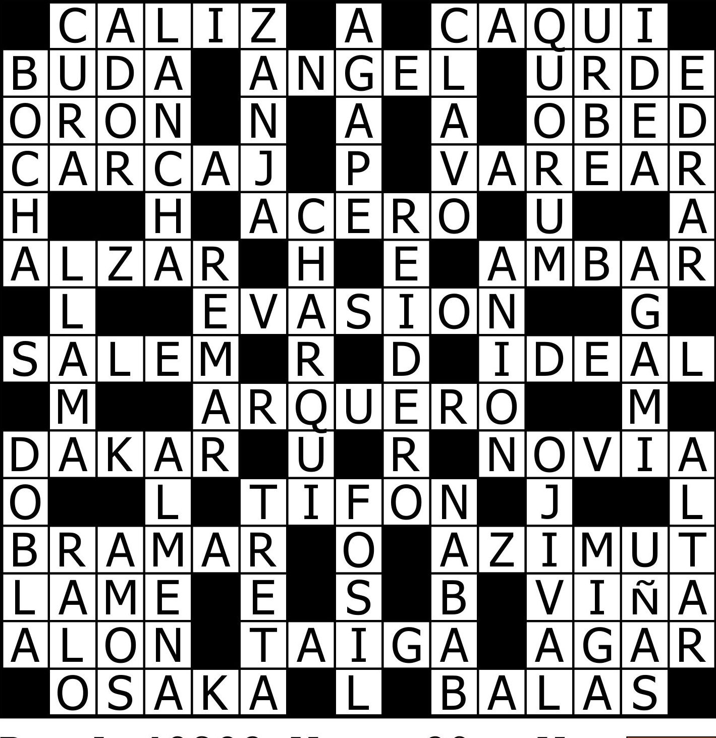 Solución Crucigramas