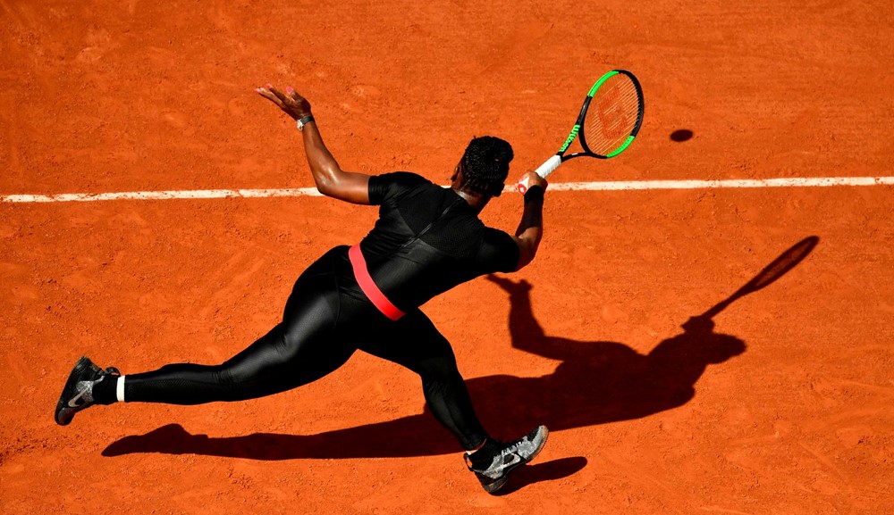 Serena Williams en Roland Garros. Fotos: AFP/Reuters