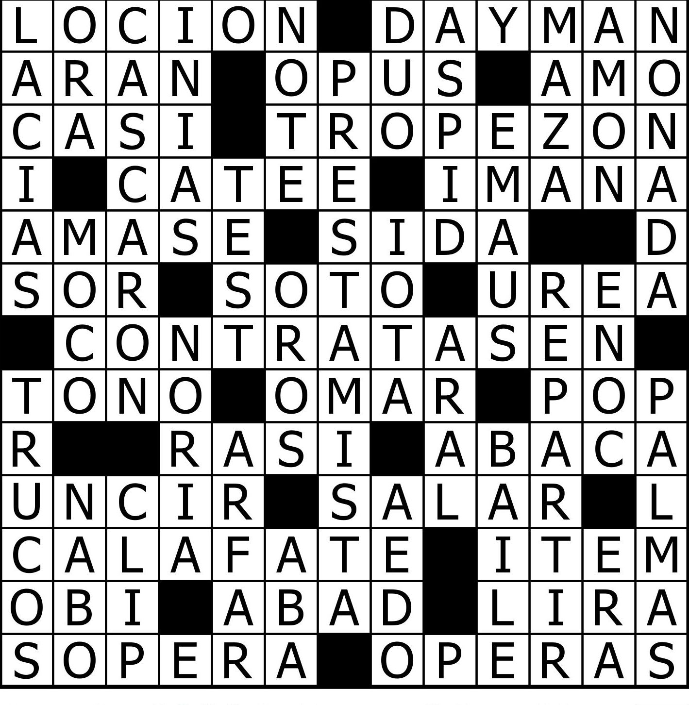 Solución Crucigramas