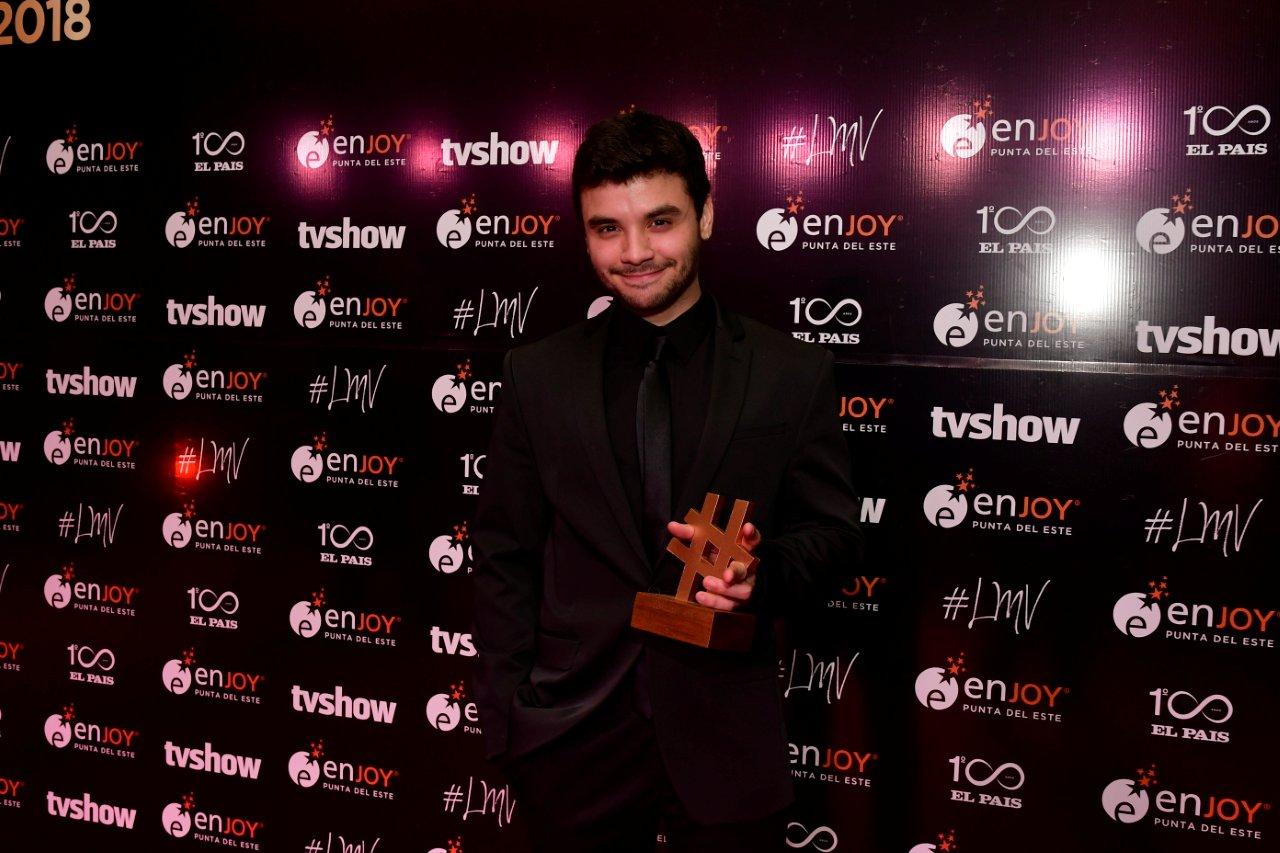 Agustín Casanova agradeció a su familia y se quedó con el premio de la votación popular. Foto: Darwin Borrelli