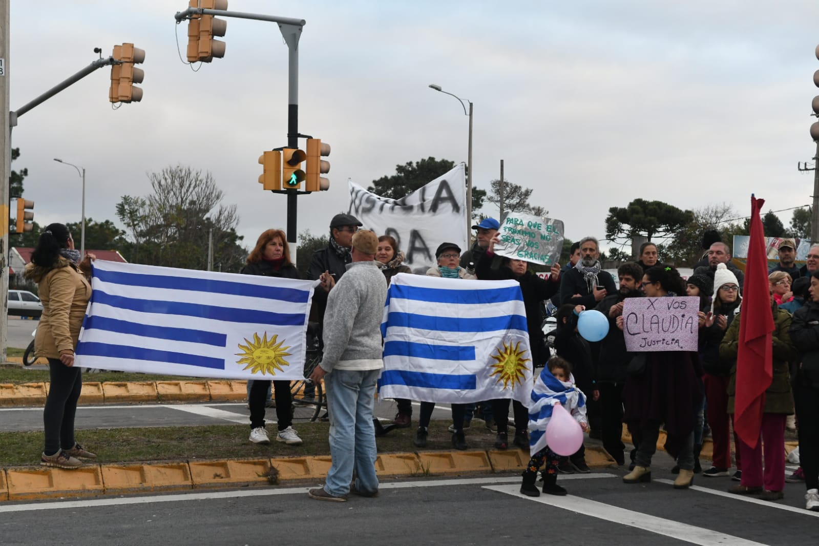 Protestas de vecinos en Pinamar. Foto: Ariel Colmegna