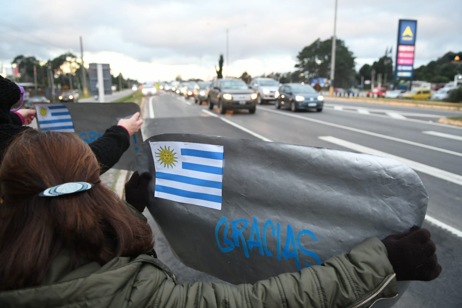 Manifestantes en Pinamar. Foto: Ariel Colmegna.