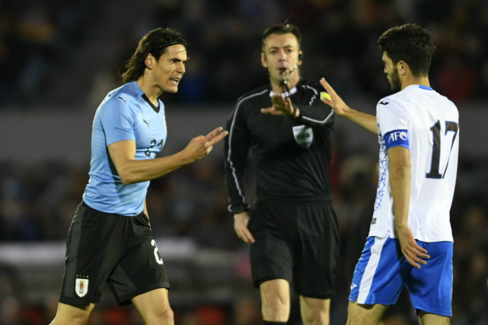 Uruguay vs. Uzbekistán. Edinson Cavani. Foto: Gerardo Pérez