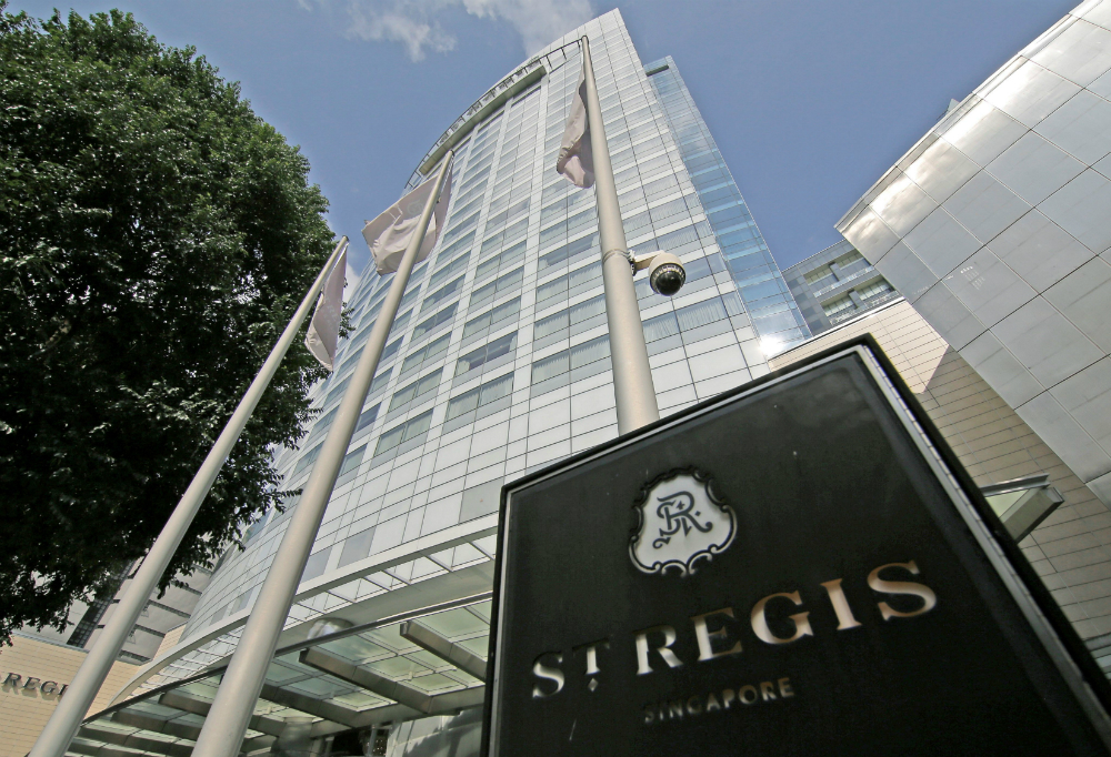 Fachada del hotel St. Regis en Singapur: Foto: EFE