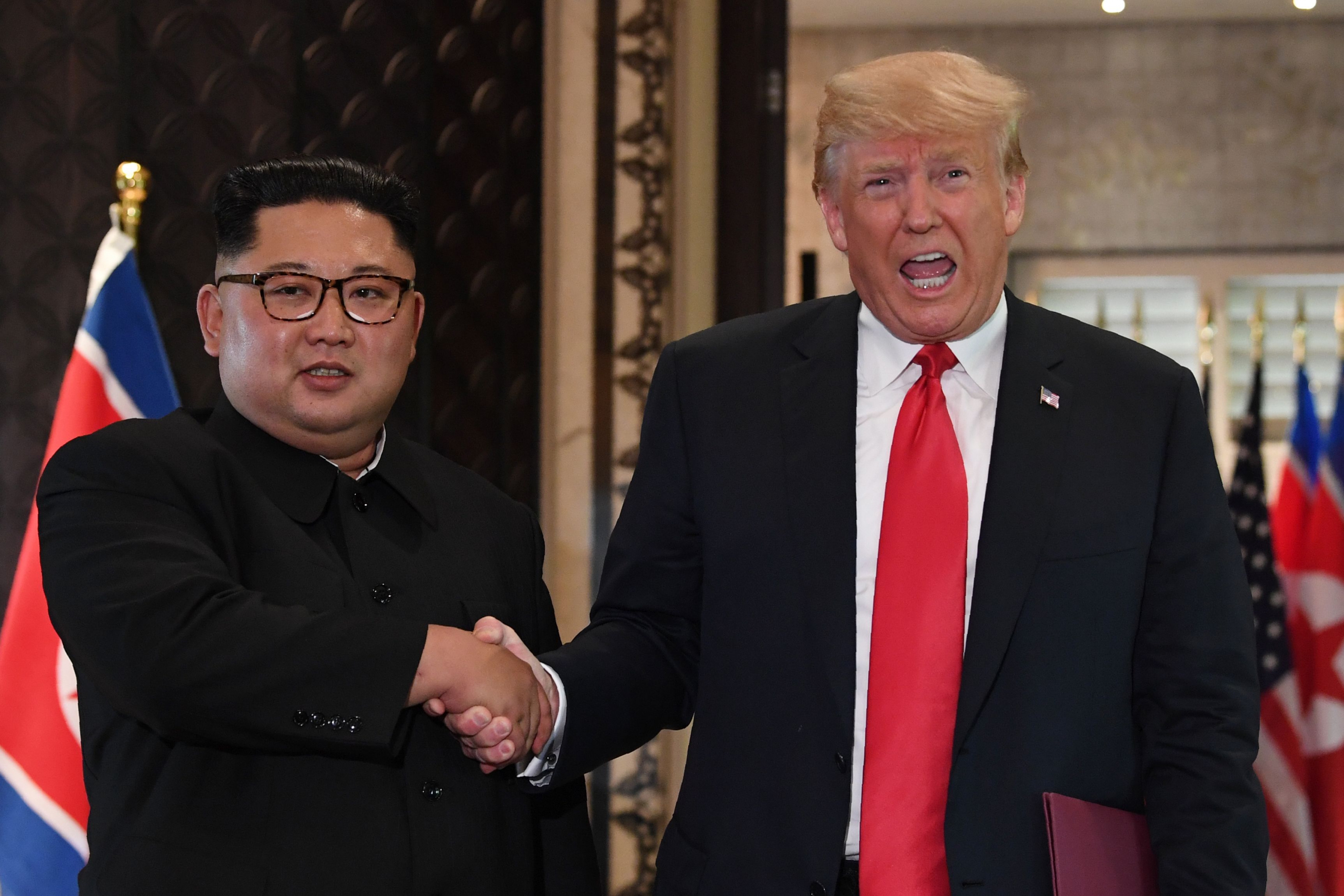 Kim Jong Un y Donald Trump. Foto: AFP