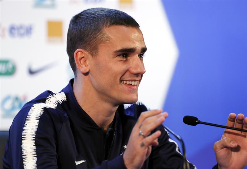 Antoine Griezmann en conferencia de prensa. Foto: EFE