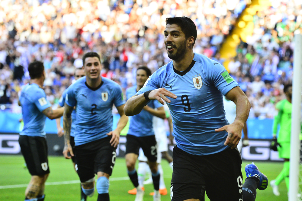 Uruguay ante Arabia. Foto: Nicolás Pereyra