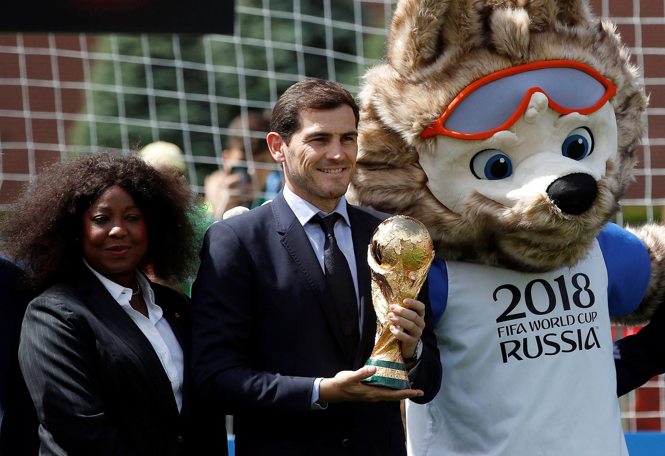 La inauguración del "Parque del Fútbol" en la Plaza Roja de Moscú. Foto: EFE.