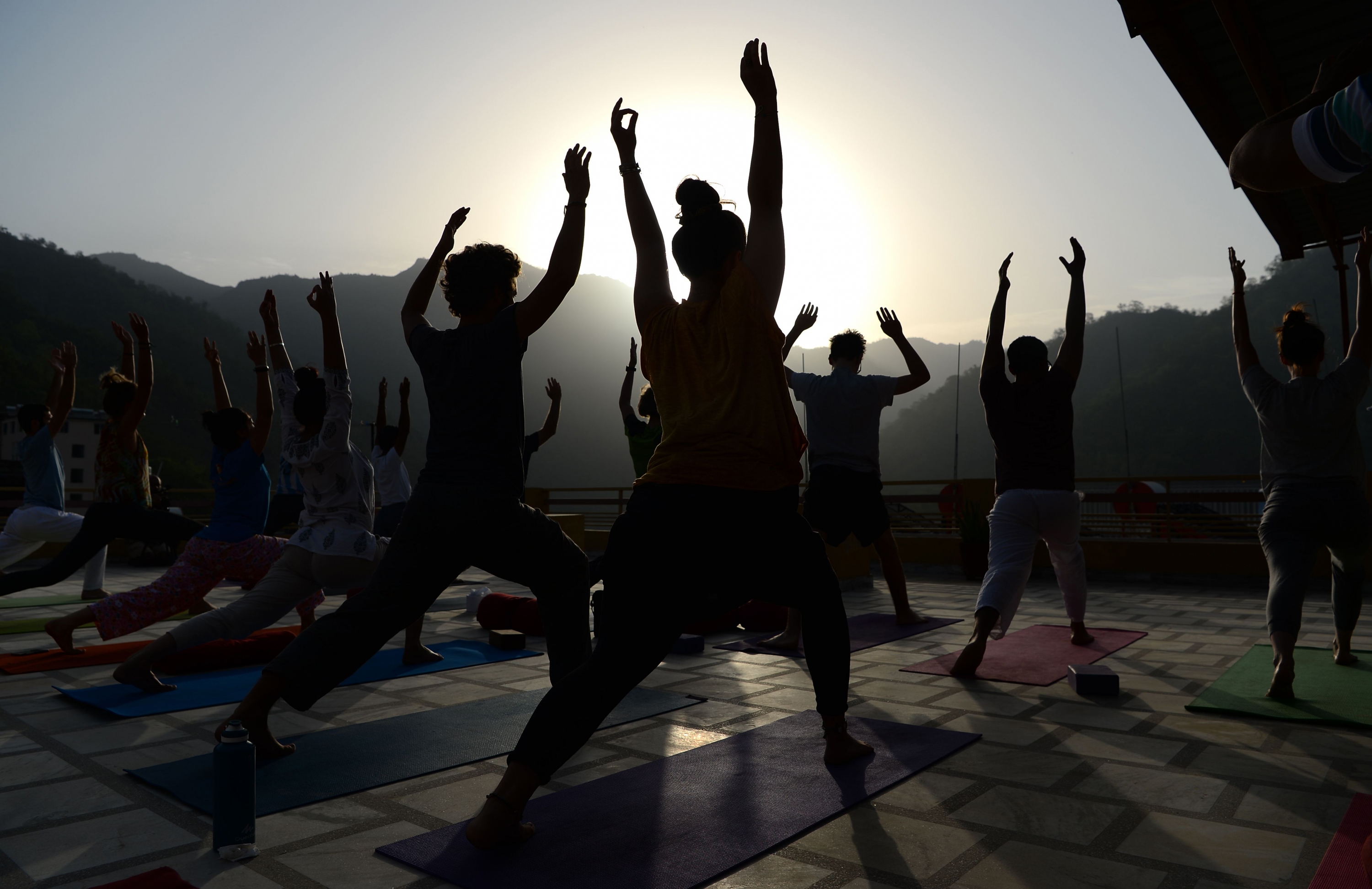 El arte milenario del Yoga. Foto: AFP