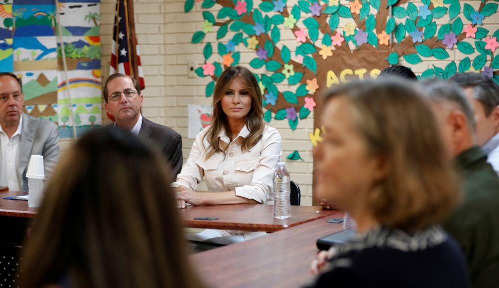 Melania Trump visita a los niños inmigrantes separados de sus familias. Foto: Reuters