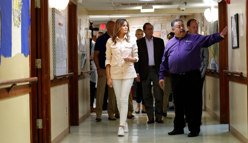 Melania Trump visita a los niños inmigrantes separados de sus familias. Foto: Reuters