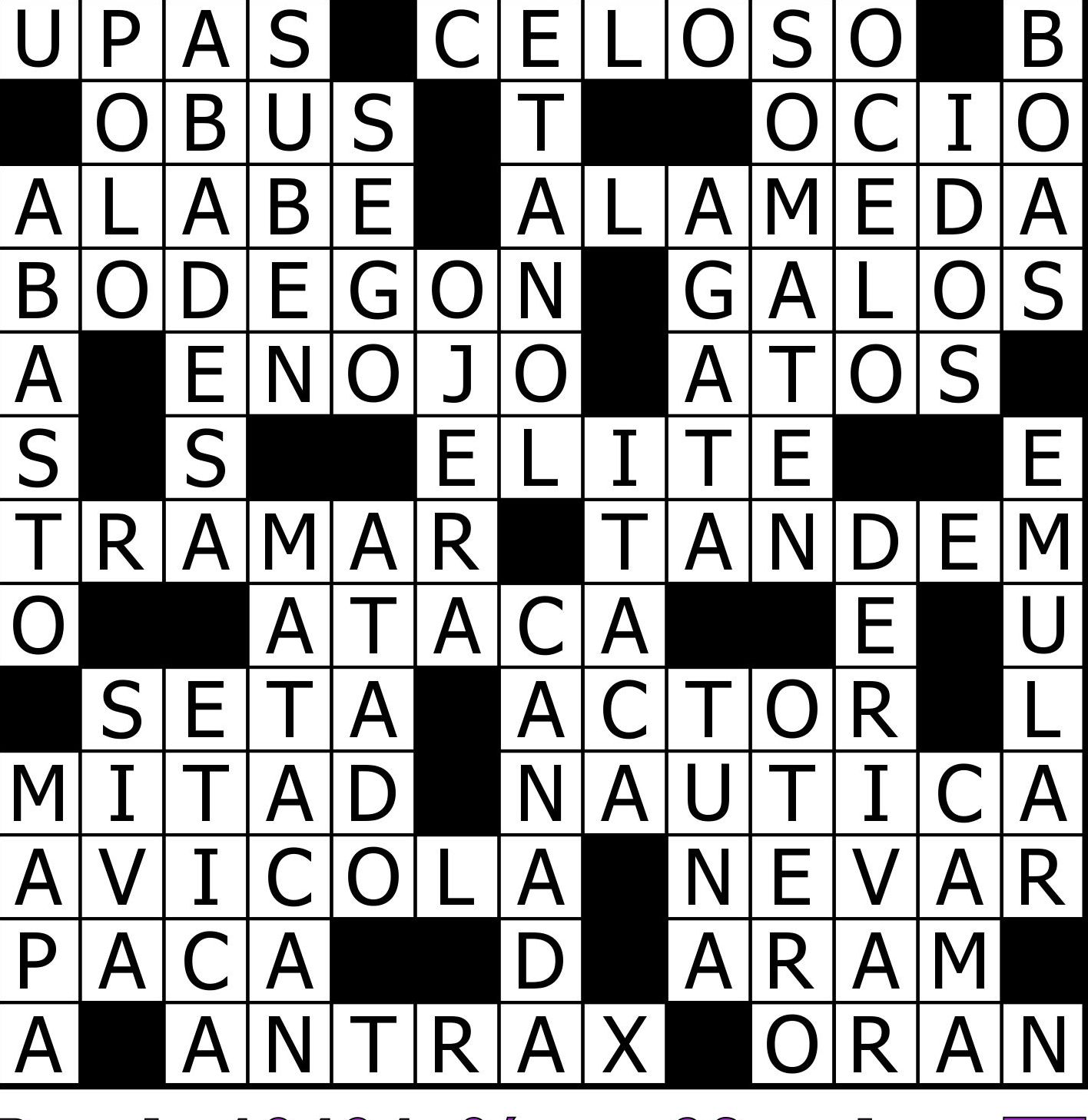 Solución Crucigramas