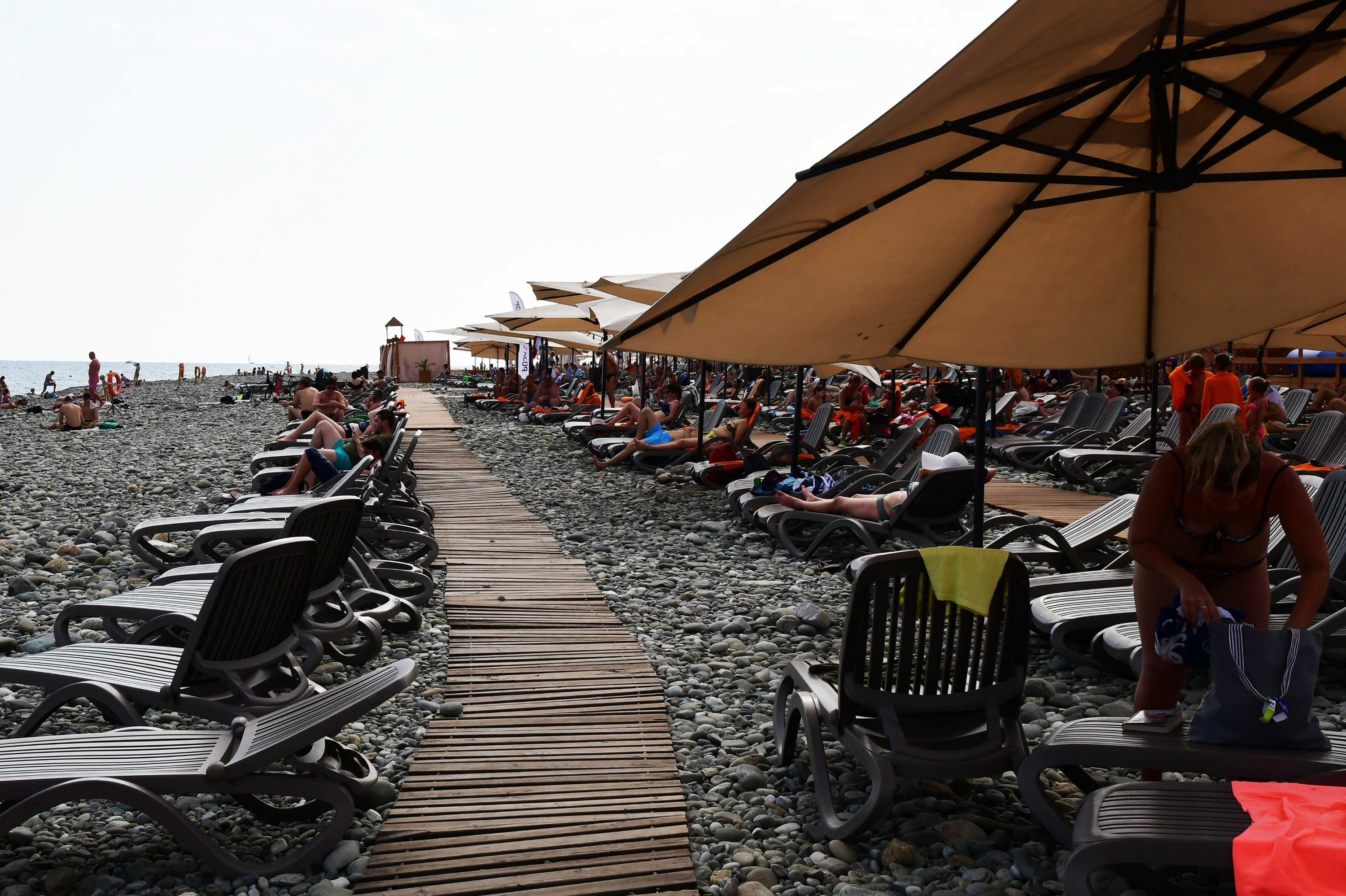 Las playas de Sochi tentaron a varios uruguayos. Foto: Nicolás Pereyra