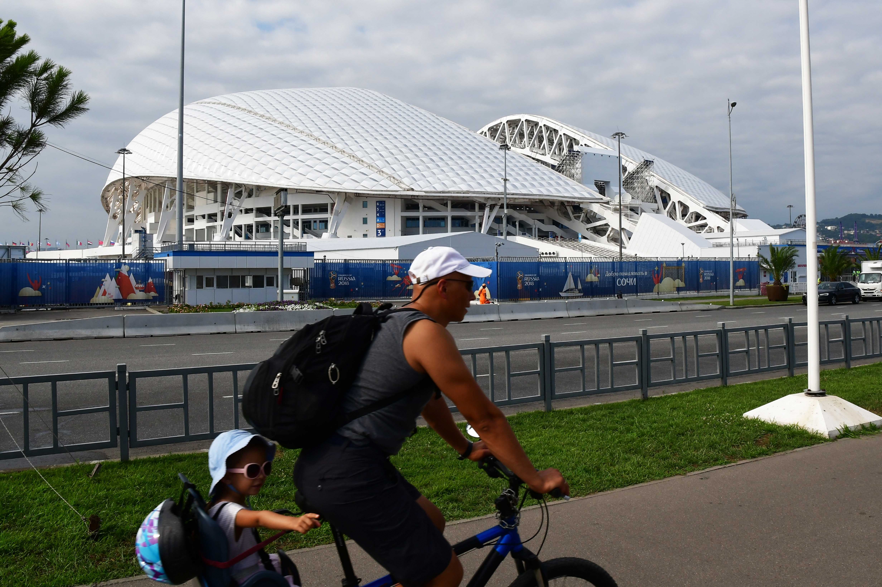 Estadio de Sochi desde afuera. Foto: Nicolás Pereyra