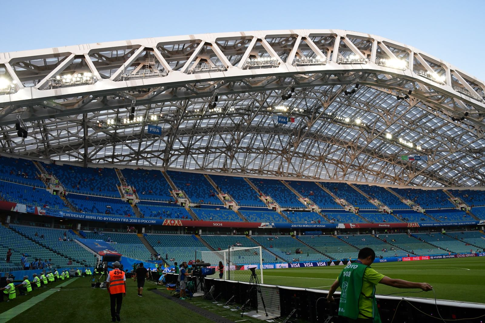 Todo listo en el Estadio Olímpico de Fisht. Foto: Nicolás Pereyra