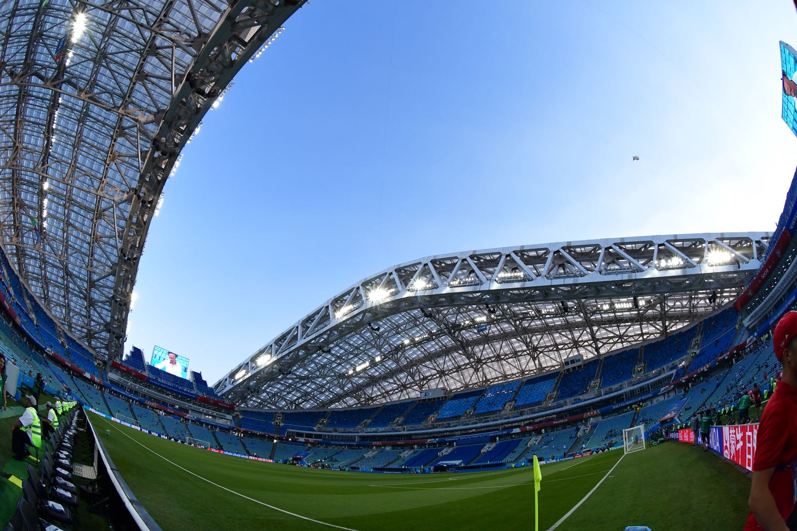 Todo listo en el Estadio Olímpico de Fisht. Foto: Nicolás Pereyra