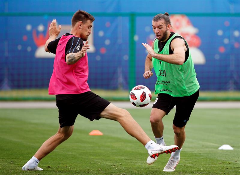 Uruguay entrenó este lunes en Nizhny de cara al partido con Francia. Foto: EFE