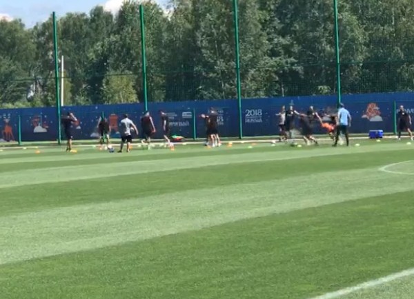 Entrenamiento de Uruguay.