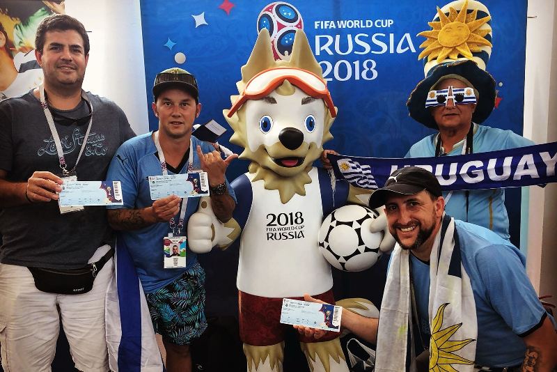 Así viven los hinchas uruguayos el Mundial de Rusia.