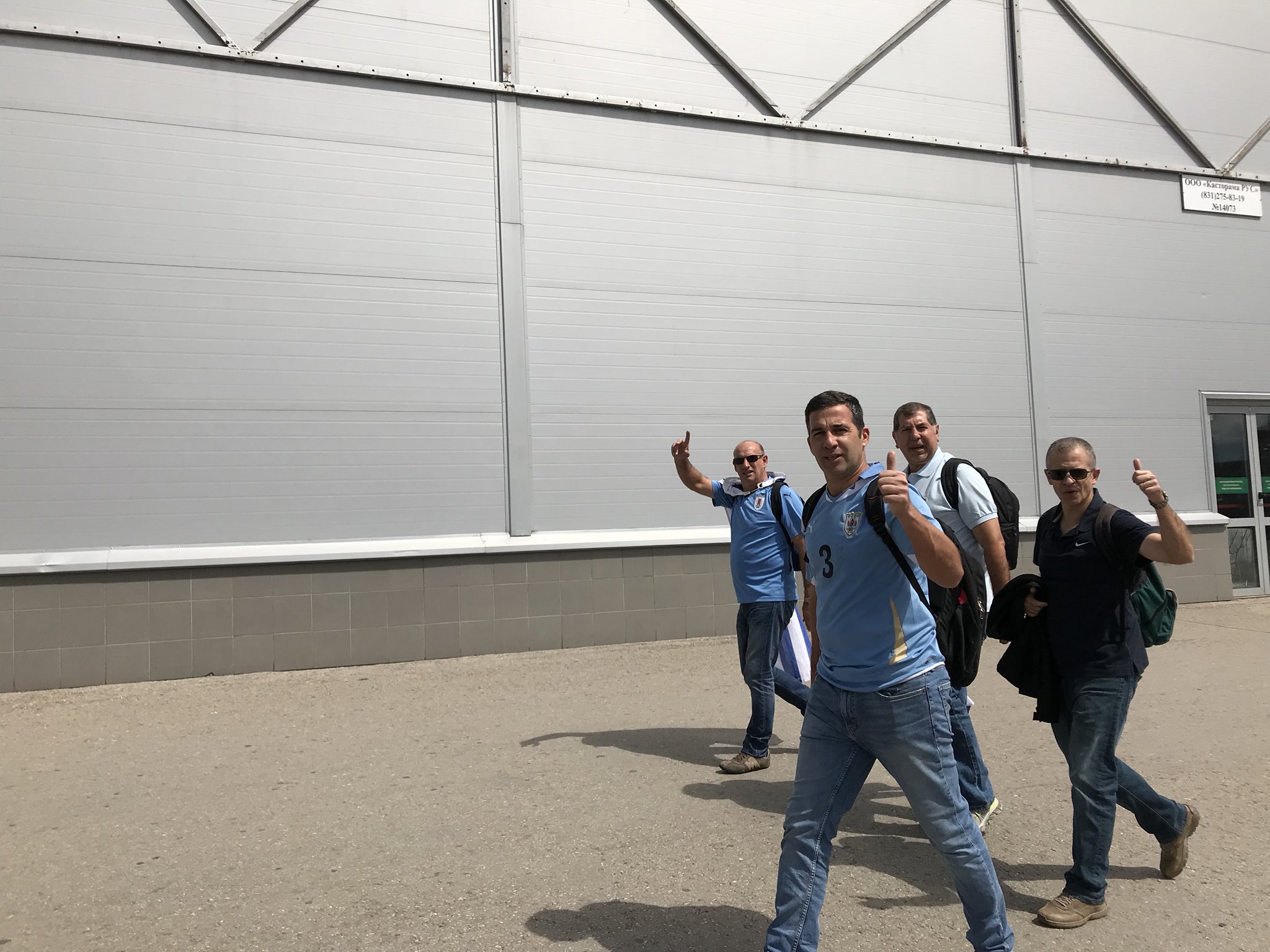La previa del partido Uruguay-Francia en Nizhny Novgorod. Foto: Gabriel Rodríguez.