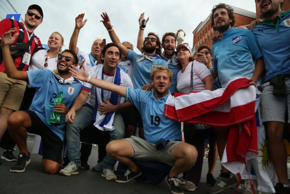 La previa del partido Uruguay-Francia en Nizhny Novgorod. Foto: Gabriel Rodríguez.