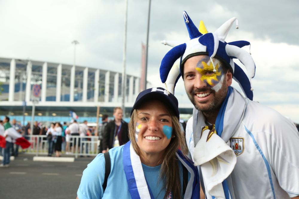 La previa del partido Uruguay-Francia en Nizhny Novgorod. Foto: Gabriel Rodríguez.