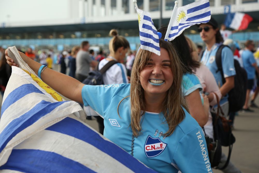 La previa del partido Uruguay-Francia en Nizhny Novgorod. Foto: Gabriel Rodríguez.