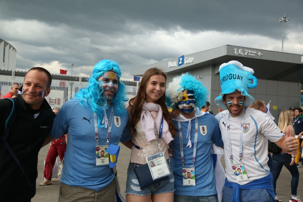 La previa del partido Uruguay-Francia en Nizhny Novgorod. Foto: Gabriel Rodríguez.