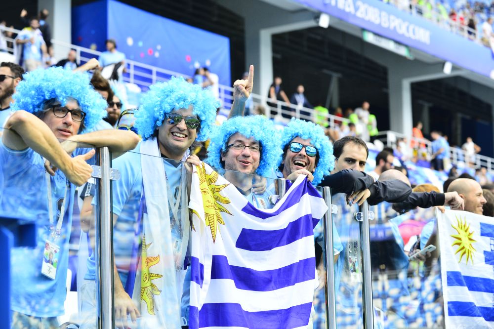 La previa del partido Uruguay-Francia en Nizhny Novgorod. Foto: Nicolás Pereyra