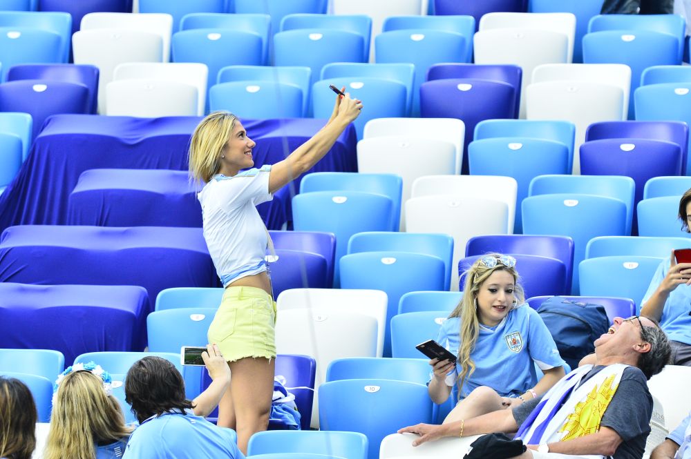 La previa del partido Uruguay-Francia en Nizhny Novgorod. Foto: Nicolás Pereyra