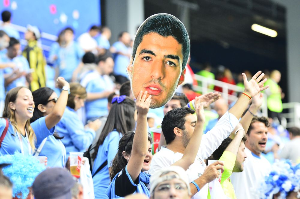 La previa del partido Uruguay-Francia en Nizhny Novgorod. Foto: Nicolás Pereyra