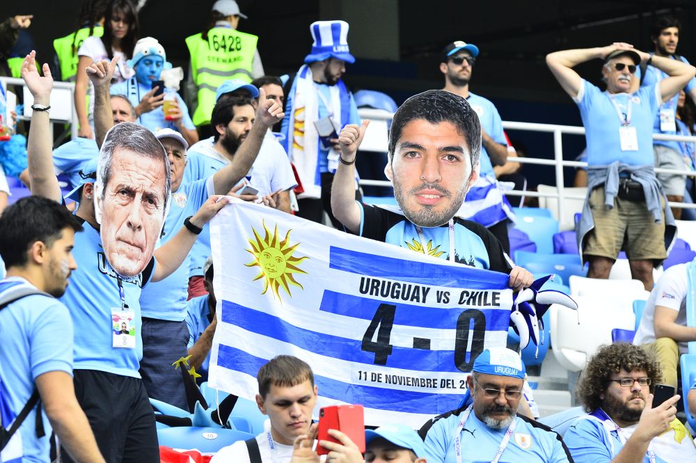 La previa del partido Uruguay-Francia en Nizhny Novgorod. Foto: Nicolás Pereyra