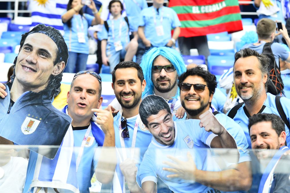 La previa del partido Uruguay-Francia en Nizhny Novgorod. Foto: Nicolás Pereyra