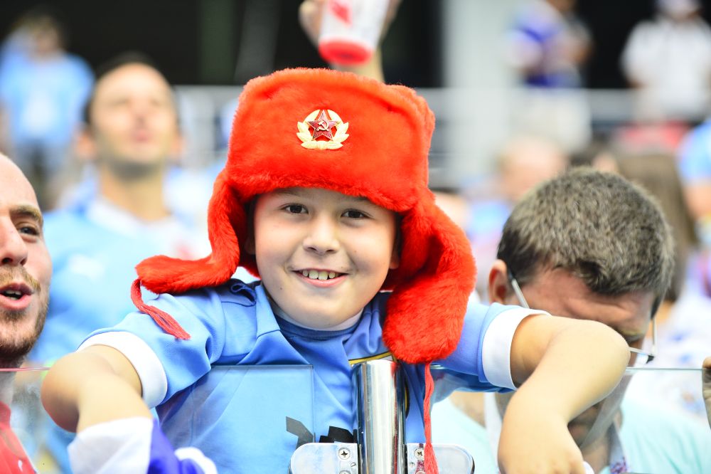 La previa del partido Uruguay-Francia en Nizhny Novgorod. Foto: Nicolás Pereyra