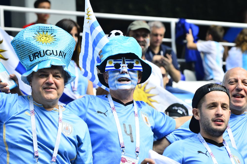 La previa del partido Uruguay-Francia en Nizhny Novgorod. Foto: Nicolás Pereyra