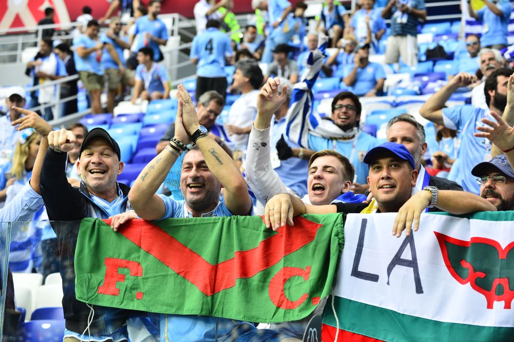 La previa del partido Uruguay-Francia en Nizhny Novgorod. Foto: Nicolás Pereyra