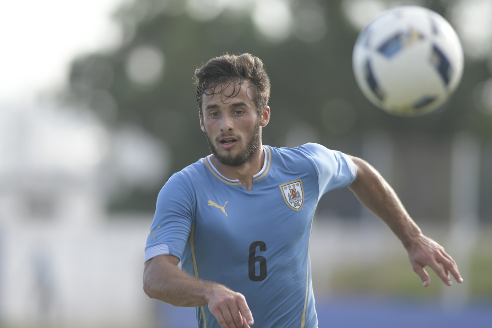 Marcelo Saracchi en el entrenamiento de la sub 20 de Uruguay. Foto: Fernando Ponzetto