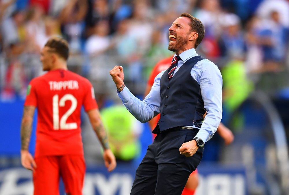 Estratega. Gareth Southgate puso de moda los chalecos y las jugadas de pelota quieta. Foto: Reuters
